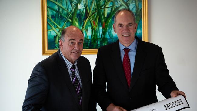 Peninsula Ports chair John Crosby with chief executive Greg Walters. Picture: Supplied