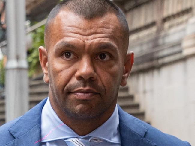 SYDNEY, AUSTRALIA - NewsWire Photos February 05, 2024: ,  Kurtley Beale leaves the Downing Centre in Sydney. Picture: NCA NewsWire / Christian Gilles