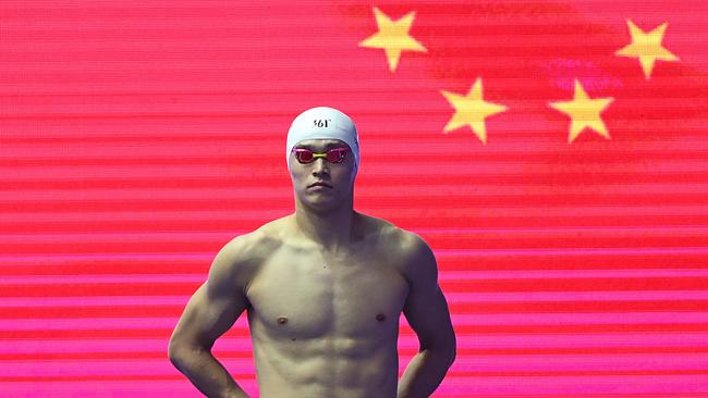 Sun Yang is set to be immortalised on film. Picture: Manan Vatsyayana/AFP