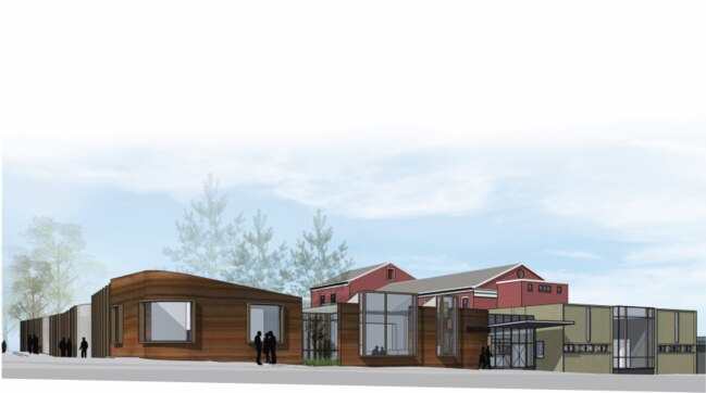 Plans for the northern view of the proposed new Barossa Cultural Hub. Picture: Phillips/Pilkington Architects