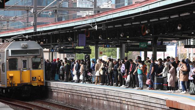 A spate of rail worker strikes in August 2022 caused widespread commuter chaos. Picture: NCA NewsWire / Damian Shaw