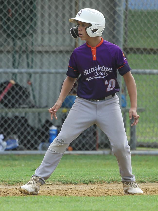 South Coast V Sunshine Coast in the 12-14 years QLD School Sport Baseball Championships. Picture:Glenn Campbell