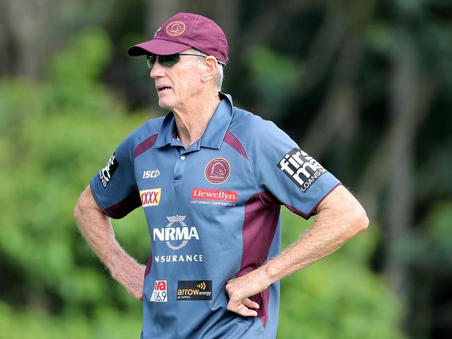 Wayne Bennett during Brisbane Broncos training at Red Hill. Pic Peter Wallis