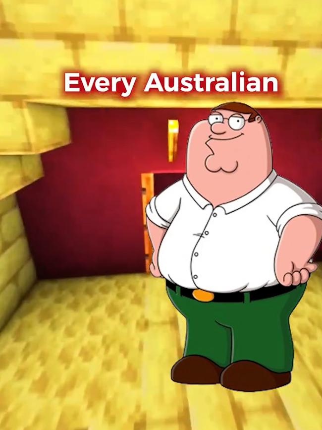 Peter Griffin made an appearance in the ad. Picture: TikTok