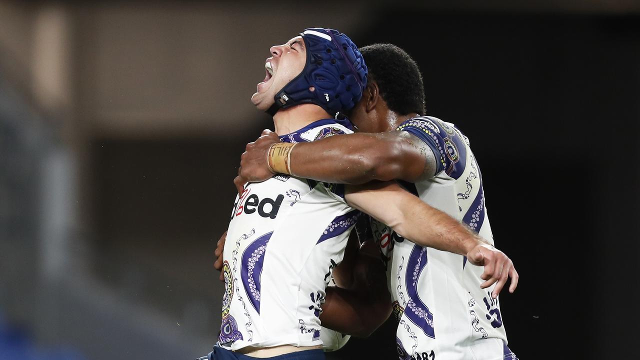 The Storm were ruthless against the Knights, notching up their 14th straight win. Picture: Getty Images.