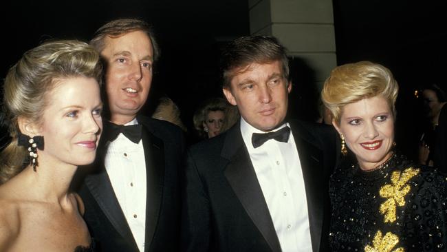 Blaine Trump, Robert Trump, Donald Trump and Ivana Trump at the Pierre Hotel in New York City. Picture: Getty Images