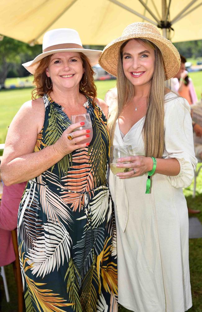 Nicole Gegg and Kimberlea Krause at the Polo &amp; Provedores, Noosa. Picture Patrick Woods.