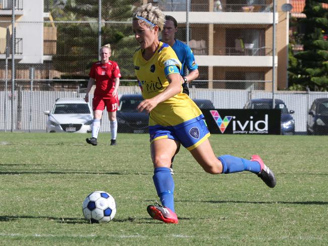 Jade Bianchetti scored four goals in Broadbeach’s 5-0 BWPL win over Taringa on Sunday. Picture: Mike Batterham