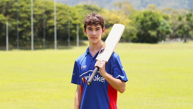 Pictured: Barron River bowler and under-19 Japanese international Kai Wall. Cricket Far North 2025. Photo: Gyan-Reece Rocha.