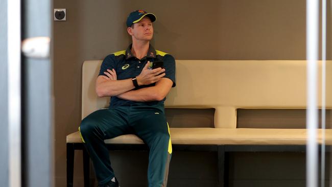 Steve Smith ahead of the first Test. Picture: AAP/Richard Wainwright