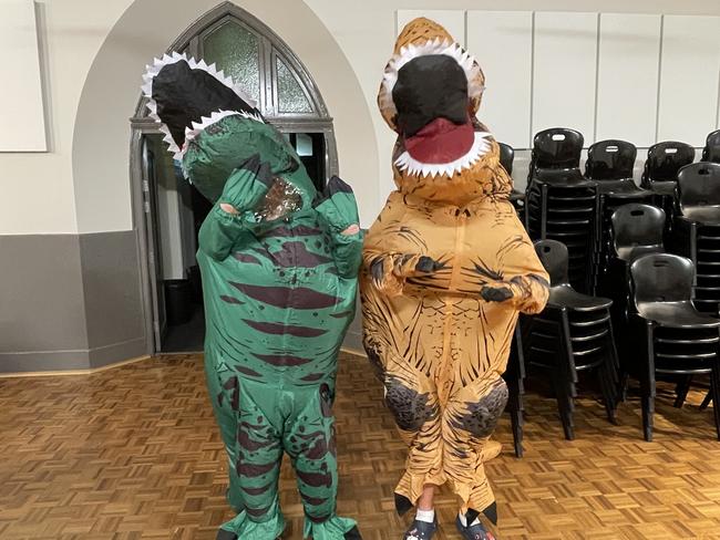 St Kilian's Primary School students Jimmy Roberts and Archer Heley dressed up for Book Week. Picture: Gianni Francis.