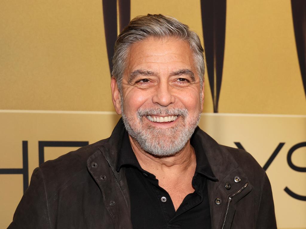 Clooney dyed his signature salt-and-pepper locks for his upcoming role in the Broadway production Good Night, And Good Luck. Picture: Dia Dipasupil/Getty Images