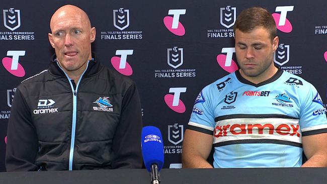 Cronulla coach Craig Fitzgibbon and captain Wade Graham.