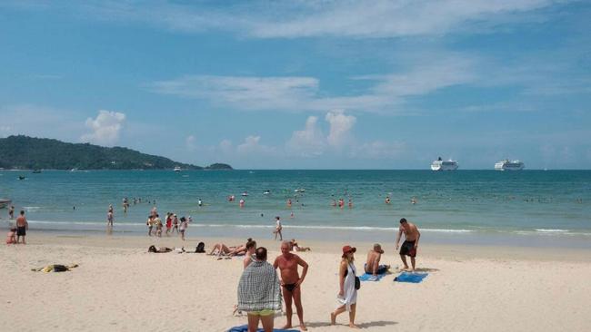 The Bay and Beach Club backs onto Patong Beach in Phuket where a former friend of Van Ryn’s said he spent time with “street boys”. Picture: Facebook