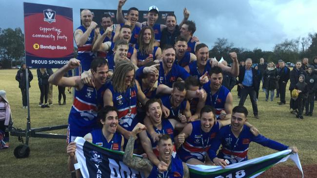 Bulldogs’ day: Wandin won the 2018 AFL Yarra Ranges Division 1 grand final, defeating Woori Yallock.