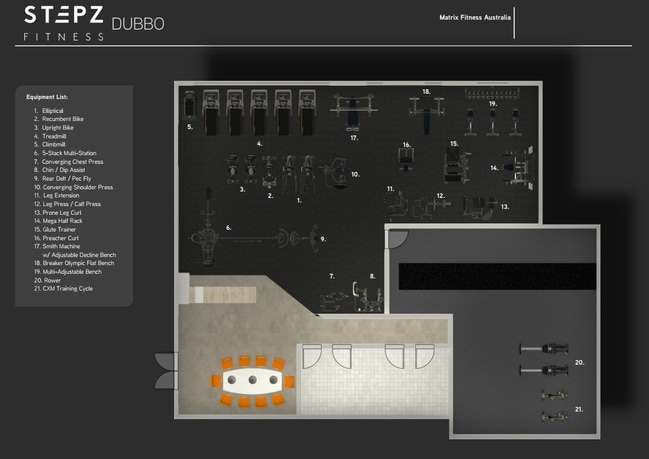 The Dubbo Stepz floor plan. Picture: Stepz Fitness