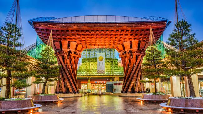 The city’s impressive train station.