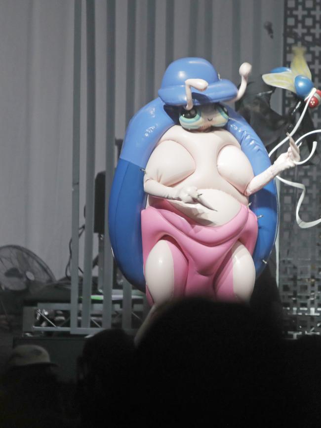 A performance by Japanese artist Saeborg at Dark Mofo's Night Mass at the Odeon Theatre. Picture: PATRICK GEE