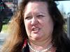 PERTH, AUSTRALIA - JUNE 09: Gina Rinehart, chairman of Hancock Prospecting joins protesters as they rally against the government's proposed mining tax outside the Hyatt Regency Hotel where Prime Minister Kevin Rudd is to address the Perth Press Club on June 9, 2010 in Perth, Australia. Rudd is in Western Australia to campaign for his proposed 40% resources super profits tax amid falling approval ratings in recent polls and strong opposition from the mining industry. (Photo by Paul Kane/Getty Images)