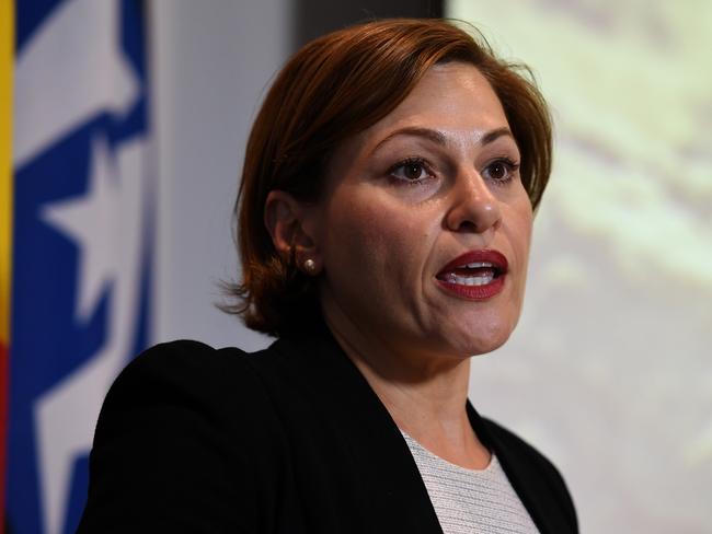 Treasurer Jackie Trad delivers the mid-year Budget review in December.