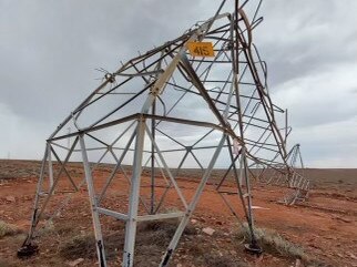 Power lines down near Pimba structure 14 and 15 Picture: Supplied
