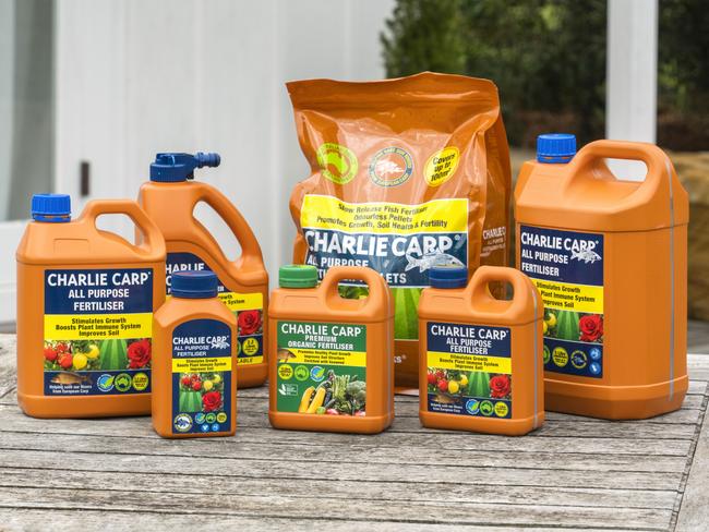 Charlie Carp fertilisers. Picture: Supplied