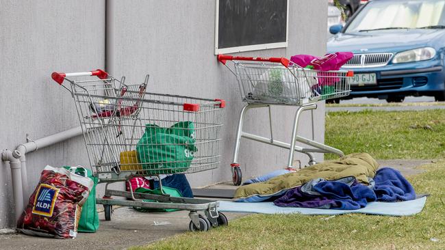 Shopping trolleys in Southport. Picture: Jerad Williams