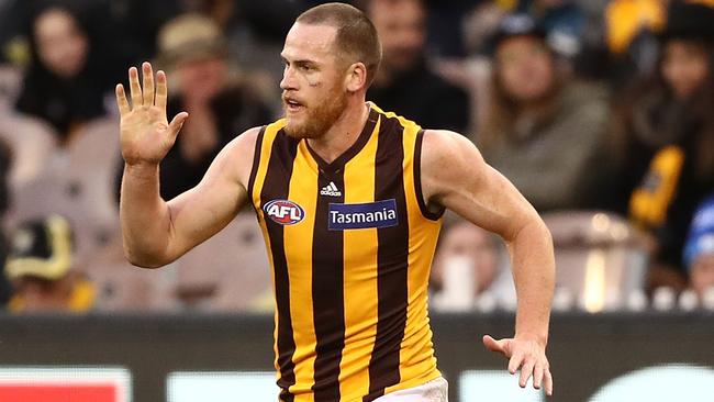 Jarryd Roughead kicked two goals in his milestone match.