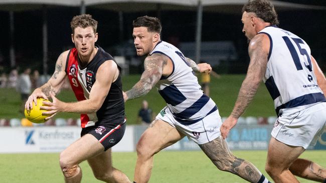 Jack Neal from Cairns Saints with the ball. Picture: Nuno Avendano