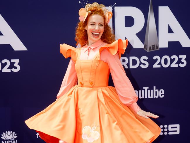 Emma Watkins opted for her iconic orange when choosing her outfit.Picture: NCA NewsWire / Nikki Short