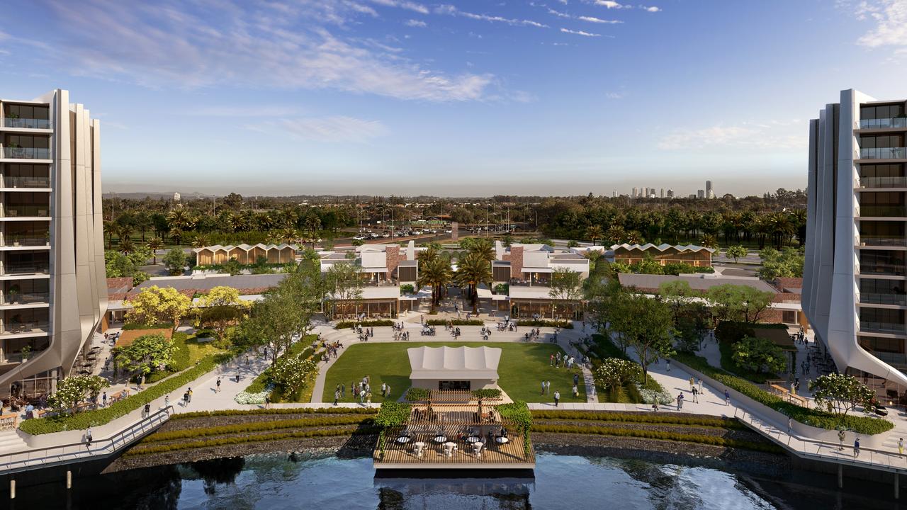 Artist impression of The Lanes shopping centre from Sunland.