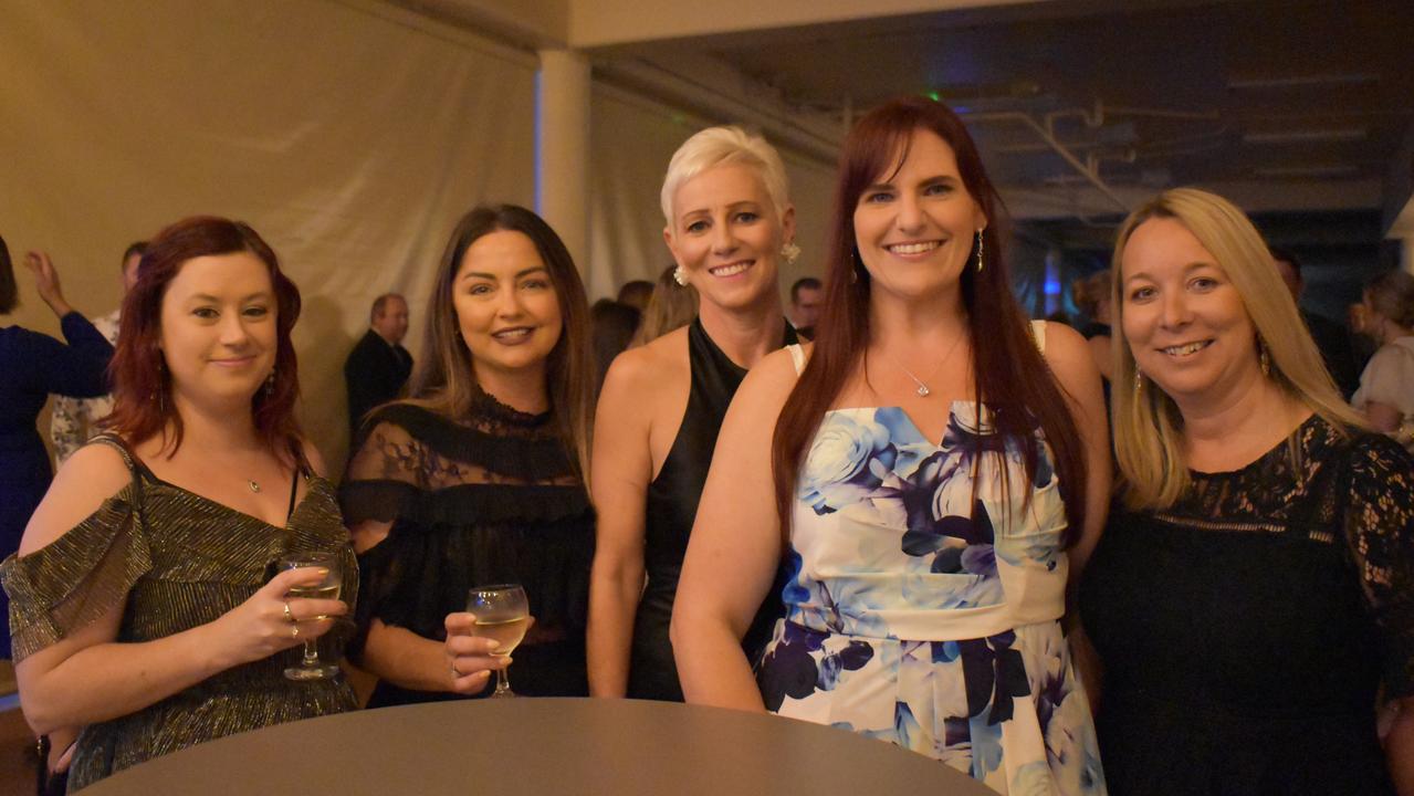 Anthea Wsh, Kellie Lawrence, Tarsha Johnstone, Aleisha Dodt and Kahla Kerr at the Gympie Business Awards 2022.