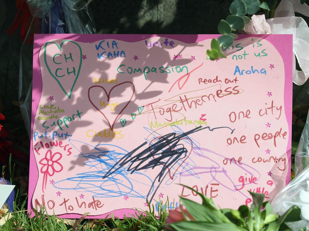 Another message left by a young Christchurch resident. Picture: Gary Ramage