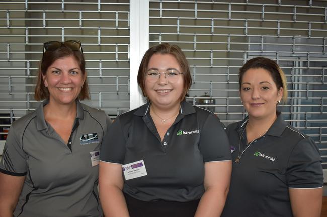 L-R: Kristen Barnes, Brittany Masters, Hayley Bond at 2022 International Women's Day Business Lunch in Mackay. Picture: Rae Wilson