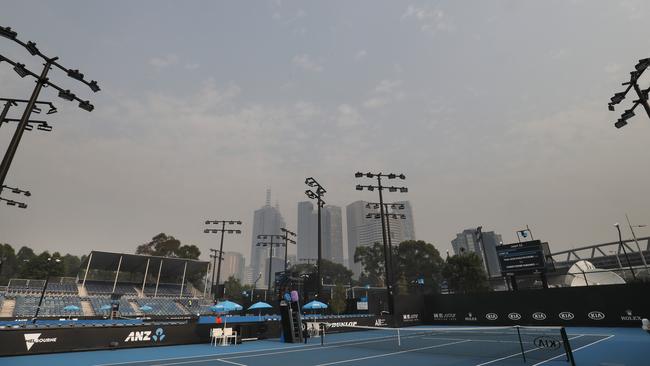 A wind change and rain will hopefully temper the city’s smoke haze. Picture: Darrian Traynor/Getty Images