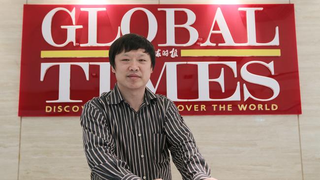 Global Times chief editor Hu Xijin poses for a photo in Beijing in April 2011. Picture: Getty Images