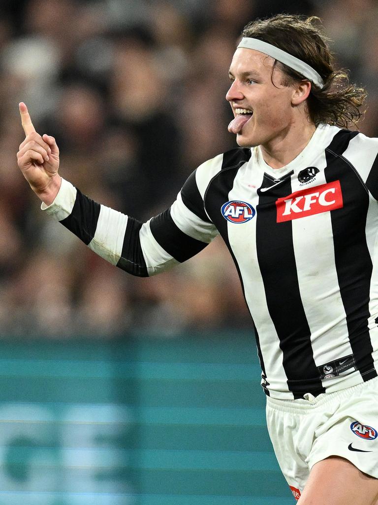 Jack Ginnivan played 42 games for the Magpies.