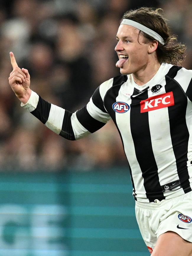 Jack Ginnivan played 42 games for the Magpies.