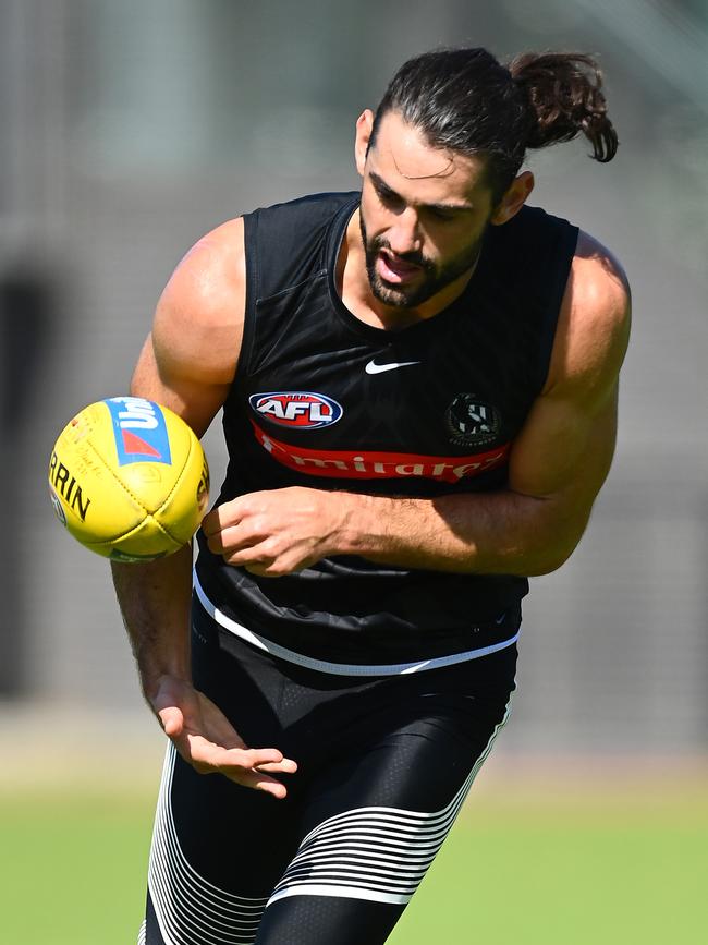 Brodie Grundy struggled again in Round 1. Picture: Quinn Rooney/Getty Images