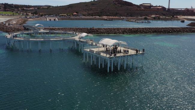 The jettty is 167 metres long and features a circular boardwalk. Picture: Josh Berkett, Whyalla City Council