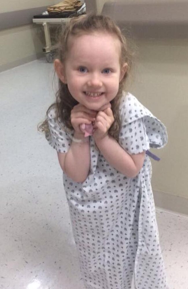 Last year, adorable three-year-old Annabelle Potts was diagnosed with Diffuse Intrinsic Pontine Glioma. Picture: Supplied