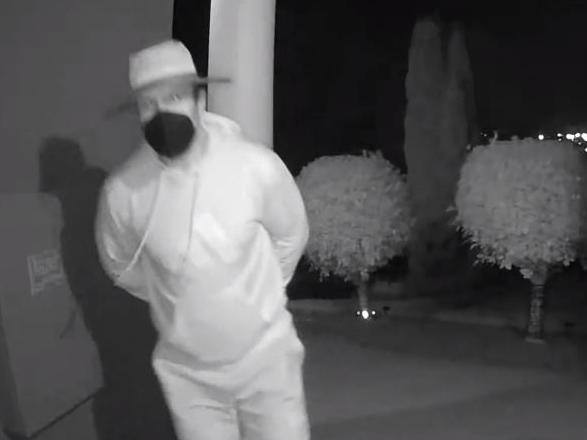 The man captured in the CCTV footage has often donned a broad brimmed sun hat. Picture: Victoria Police.