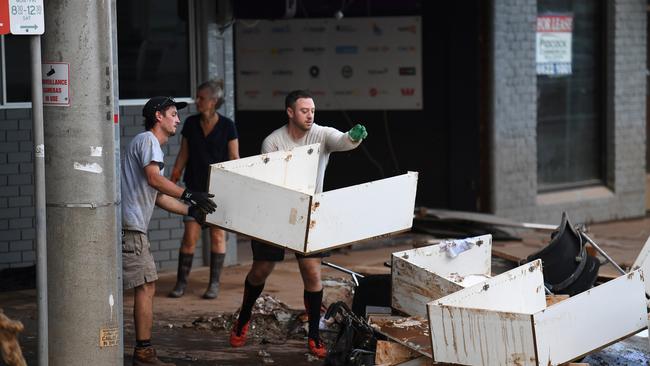Lismore residents have cleaned out their homes and businesses in the CBD area Picture: Getty Images.