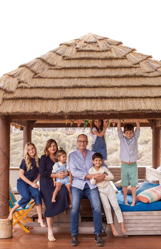 David and Libby Koch with their grandkids Jax, Lila, Oscar, Libby, Teddy and Matilda. (Pic: Nick Scott for Stellar)