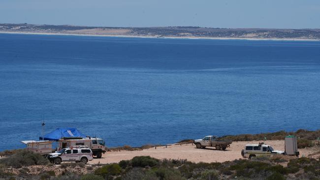 The search continues for missing surfer, Lance Appleby, believed to have been taken by a shark at Granites. Picture: Dean Martin