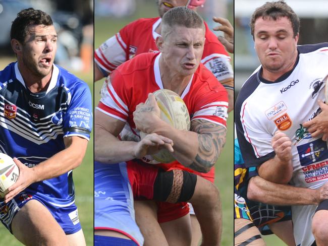 DREAM TEAM NOMINEES: Grafton Ghosts captain Todd Cameron, South Grafton Rebels former leader Karl Woodley and Lower Clarence Magpies prop Ryan Binge are all up for spots in the front row of the Clarence Valley Dream Team of the Decade.