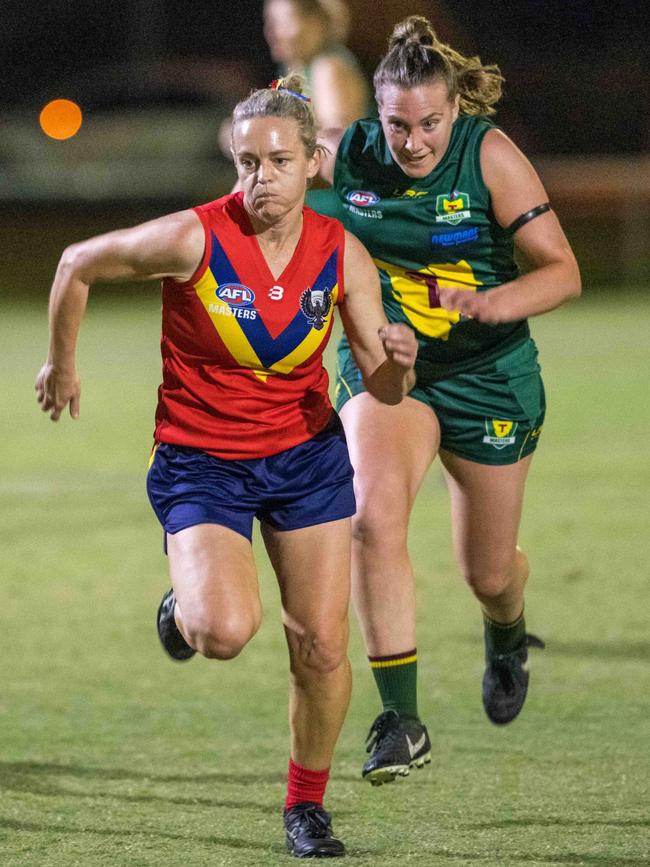 Action from the opening day of the AFL Masters National Carnival. Picture: Dave Gleeson