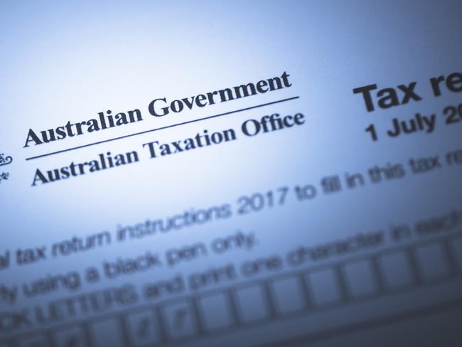 An editorial stock photo of the Australian Government Taxation forms.