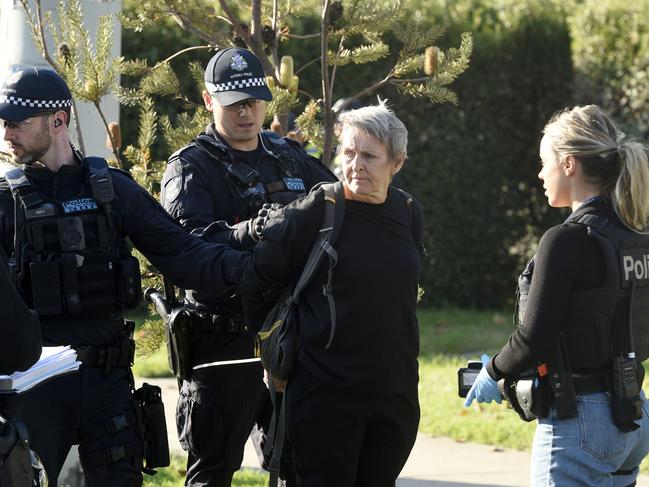 The protests are part of a co-ordinated series across continents. Picture: NCA NewsWire / Andrew Henshaw