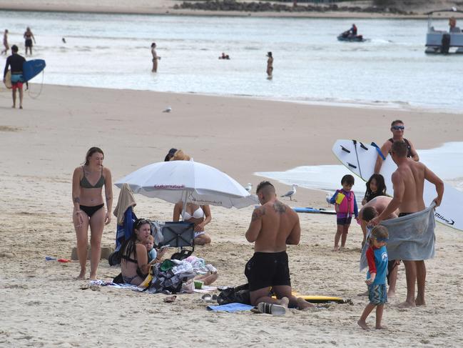 Social Distancing at Currumbin Creek. (Photo/Steve Holland)